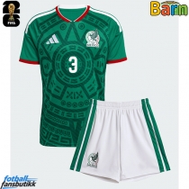 Mexico Cesar Montes #3 Hjemmedraktsett Barn EM 2024 Kortermet (+ Korte bukser)